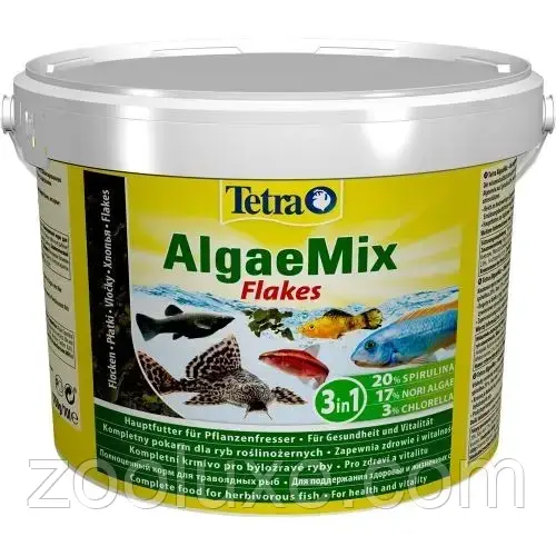 Tetra Algae Mix Flakes, 10 л корм для акваріумних травоїдних риб Тетракор корм для риб 1,75 кг