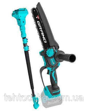 Акумуляторна ланцюгова пила Grand АПЦ-20V/M8"-4 (з телескопічною-штангою без акумуляторів і зарядного), фото 1