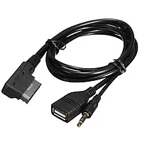 3.5 mm AUX кабель MDI AMI MMI USB+зарядка Audi A6L A8L Q7 A3 A4L A5 A1 S5 Q5 AMI