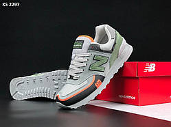 Кроссовки мужские 41 44  Кросівки New Balance 574 Gray Green (сіро/зелені)