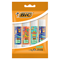 Клей-карандаш BIC Eco-Deco 4 шт в блистере (bc950640)