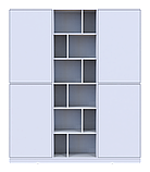 Біла шафа з поличками Морган 180х38.5х210.Розпашна шафа для одягу з відкритими поличками, фото 8