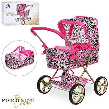 Коляска для ляльок класична FiVEoNiNE T723032 Рожева