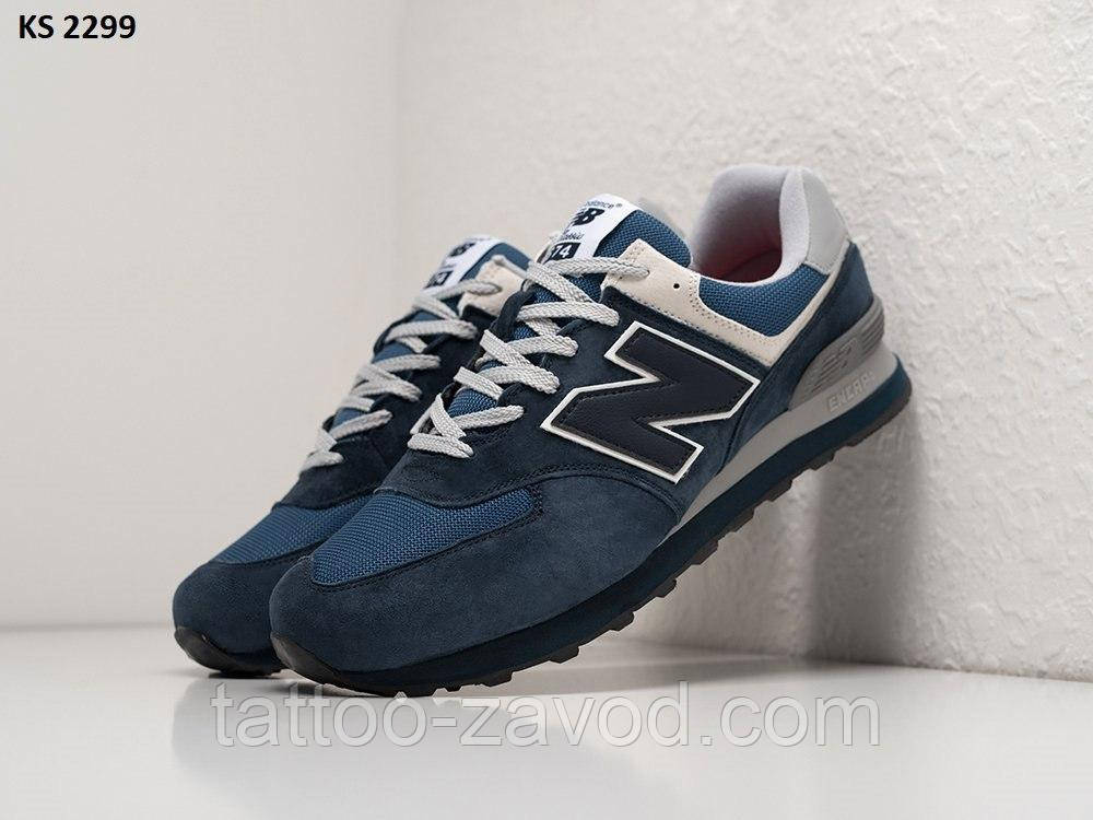 Кроссовки мужские 43  Кросівки New Balance 574 Dark Blue (сині), фото 1
