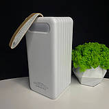 🤍Потужний повербанк PowerBank 70000 mAh 22.5W, зарядний пристрій PD з LED індикатором і ліхтарем, Білий, фото 3