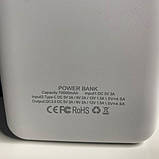 🤍Потужний повербанк PowerBank 70000 mAh 22.5W, зарядний пристрій PD з LED індикатором і ліхтарем, Білий, фото 4