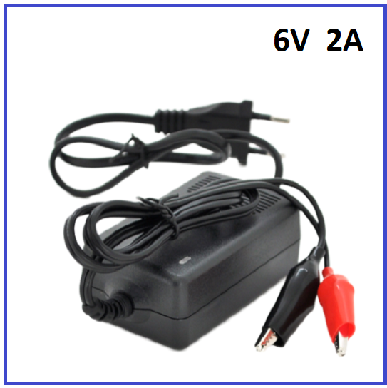 Зарядний пристрій Voltronic 6V (7.5) до 2A AGM, GEL, крокодили (Clips), фото 1