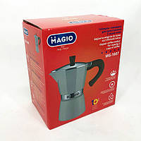 Кофеварка для индукционной плиты Magio MG-1007 | Гейзер для кофе | Кофеварка IZ-682 для дома