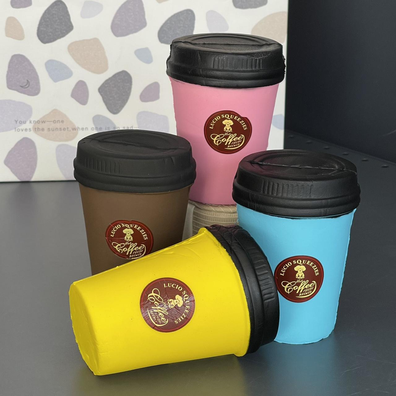 Сквіш "Стакан кави", мікс, Игрушка - антистресс "Стакан кофе", фото 1