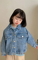 Дитяча джинсовка на дівчинку або хлопчика джинсова куртка Xinyu р. 110