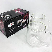 Стеклянные стаканы с двойными стенками Con Brio CB-8825-2 250мл 2шт, Стаканы с BJ-555 двойными стенками