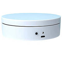 Поворотний стіл для предметної зйомки Mini Electric Turntable 12 см White ТР