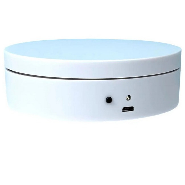 Вращающийся стол для предметной съемки Mini Electric Turntable 12 см White ТР - фото 1 - id-p2150862995