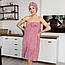 Рушник-халат жіночий з шапочкою (темно-рожевий) 140х80 см, фото 4