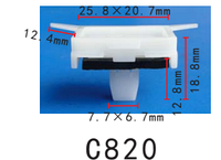 Крепление молдингов/стекло Acura, Honda (91537SP0013, 91537-SP0-013, 12112)