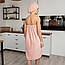 Рушник-халат жіночий з шапочкою (рожевий) 140х80 см, фото 4