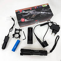 Мощный аккумуляторный лед фонарик Bailong Police BL-Q8837-T6 / Фонарик тактический аккумуляторный ручной /
