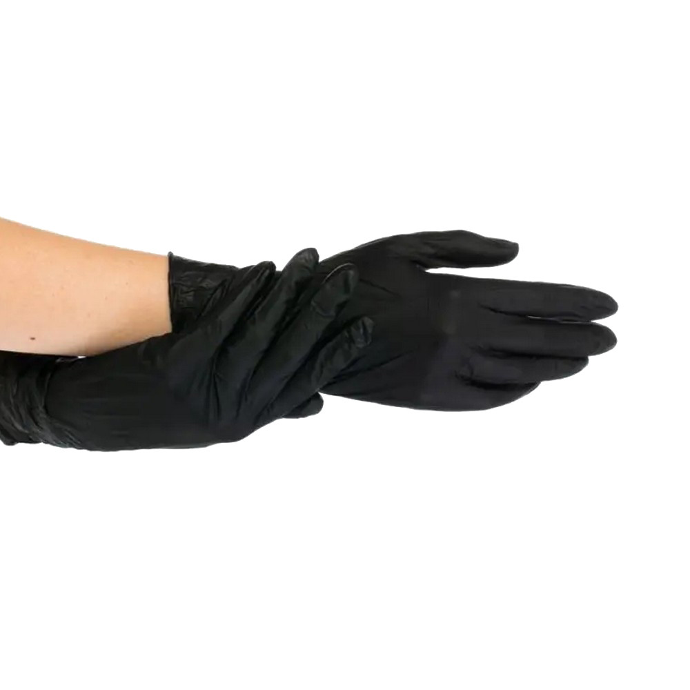 Перчатки нитриловые CEROS Fingers Black, 100 шт (50 пар), XL - фото 2 - id-p2150865035