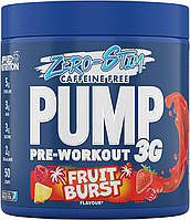 Pump Zero Pre Workout - Zero Stim, Caffeine Free, Energy & Performance (375g - 25 Servings) (Fruit Burst)