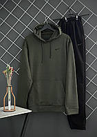 Повсякденний спортивний костюм Nike кольору хакі, зручний літній комплект спортивного одягу Найк