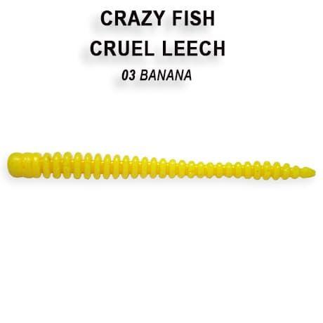Їстівна силіконова приманка Crazy Fish Cruel leech 2.2" 8-55-3-6 кальмар