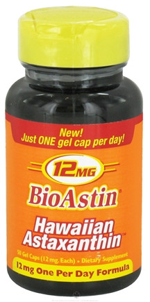 Nutrex Hawaii, BioAstin, Гавайський астаксантин, 12 мг, 50 гельових капсул
