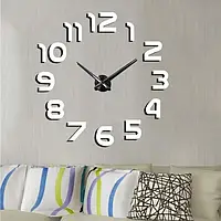 Великий дизайнерський кімнатний оригінальний самоклеючий настінний годинник наклейка з 3д ефектом для кімнати