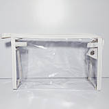 Косметички набір 3в1 силікон і шкірозамінник колір білий, фото 2