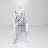 Косметички набір 3в1 силікон і шкірозамінник колір білий, фото 3