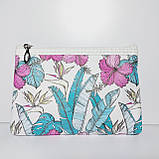 Косметички набір 3в1 силікон і шкірозамінник колір білий, фото 5