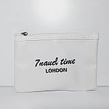 Косметички набір 3в1 силікон і шкірозамінник колір білий, фото 7