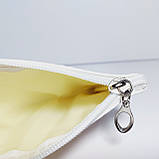 Косметички набір 3в1 силікон і шкірозамінник колір білий, фото 9