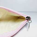 Косметички набір 3в1 силікон і шкірозамінник колір пудра, фото 9