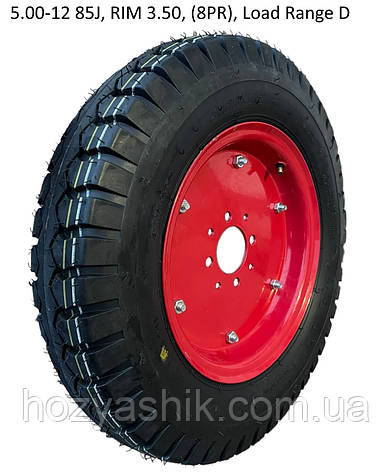 Колесо 5.00-12 в зборі, 85J, RIM 3.50, (8PR), Load Range D, "Sooson", фото 1