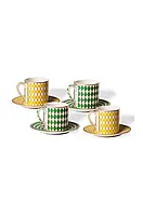 Urbanshop com ua Набір чашок з блюдцями Pols Potten Espresso set Chess РОЗМІРИ ЗАПИТУЙТЕ