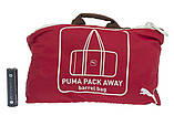 Легка складана спортивна Сумка bobi 40L Puma Pack Away Barrel червона, фото 4