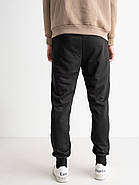 Чоловічі спортивні штани з кишенями та манжетами, чорний колір, 46-54, фото 2