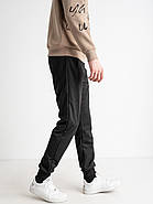Чоловічі спортивні штани з кишенями та манжетами, чорний колір, 46-54, фото 3