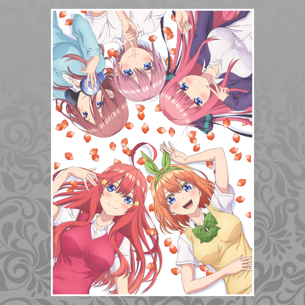 Плакат А4 Аніме 5-toubun no Hanayome / П'ять наречених