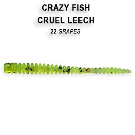 Їстівна силіконова приманка Crazy Fish Cruel leech 2.2" 8-55-22-6 кальмар