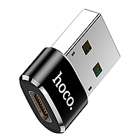 Переходник (адаптер) Hoco UA6 USB / Type-C черный