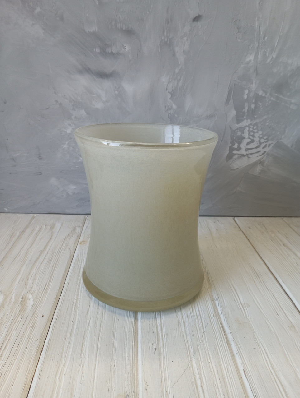 Ваза Лілія скляна бежева, фото 1