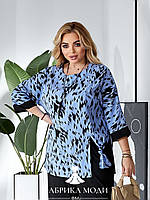 Блуза жіноча з кулоном у великому розмірі Україна Розміри: 54-56, 58-60, 62-64, 66-68, 70-72