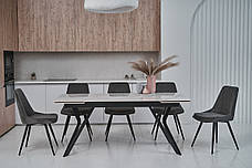 Обідній стіл керамічний ТЕО TML -895 VETRO, колір б'янко карарра + чорний, фото 2