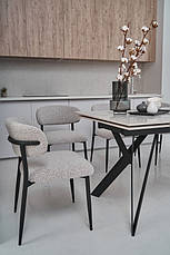 Обідній стіл керамічний ТЕО TML -895 VETRO, колір б'янко карарра + чорний, фото 3
