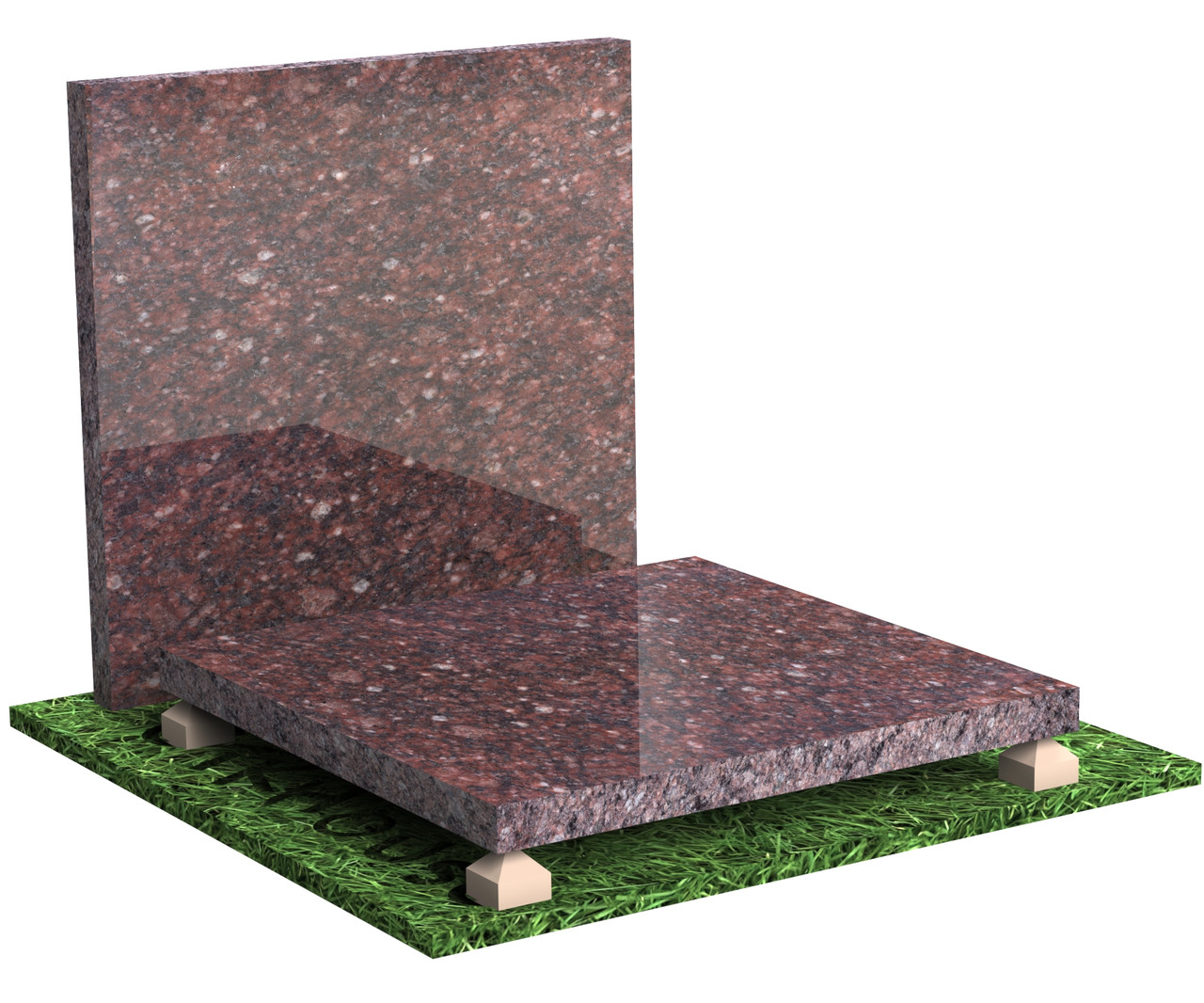Плитка GTKHouse полірована з Токівського граніту (Розмір 300×300×20) Червоний