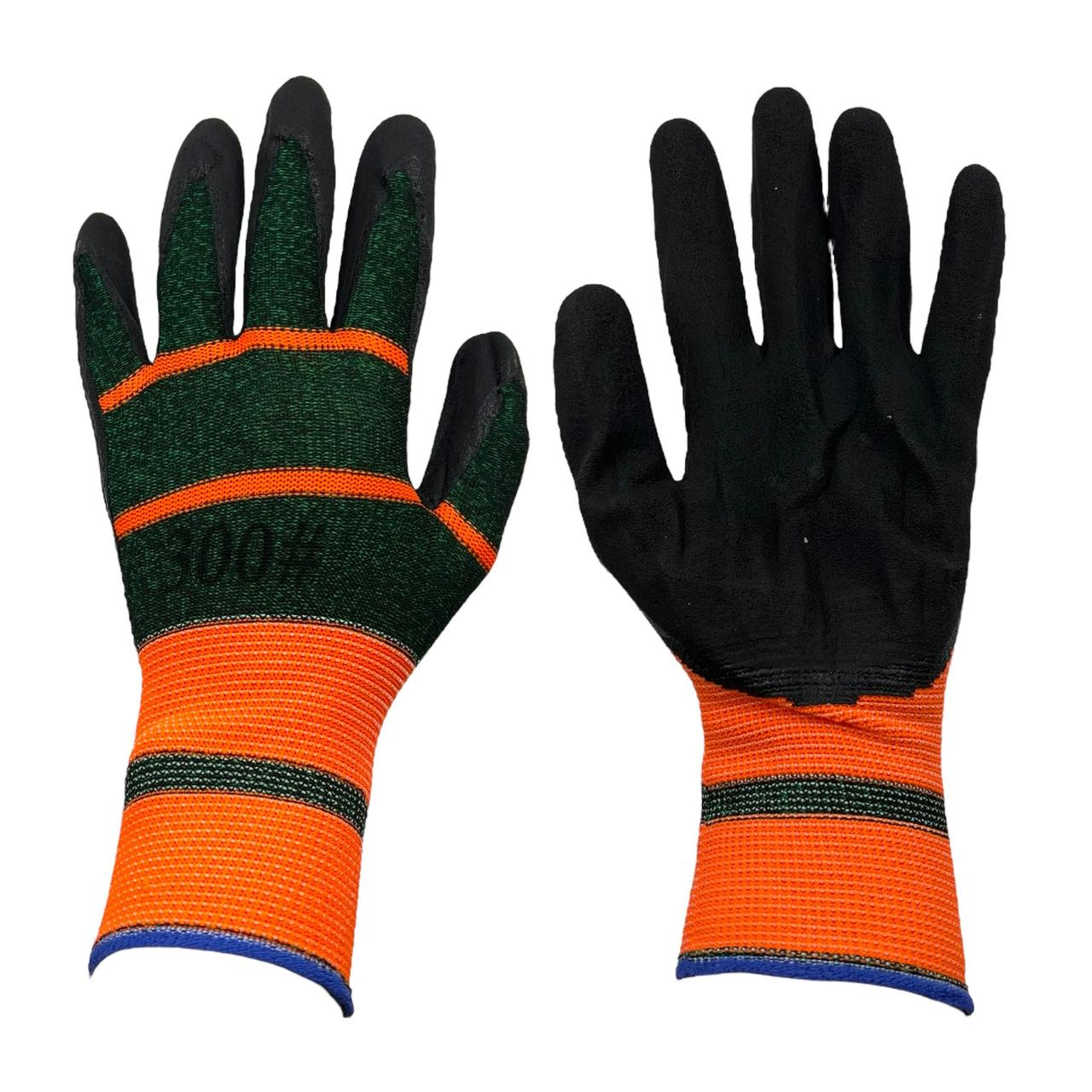 Перчатки рабочие вспененные Tomik 588/668 (стрейч, пена) оранжево ...