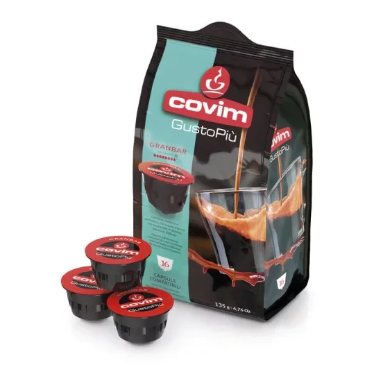 Кава в капсулах Covim Dolce Gusto Granbar 16 шт Італія насичений смак Дольче Густо
