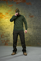 Тактичний костюм військовий Теплі військові штани + світшот з емблемою ЗСУ хакі
