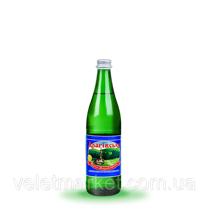 Вода мінеральна Драгівська Шаянські мінеральні води газована в скляній пляшці 0.5 л (4820026950457)